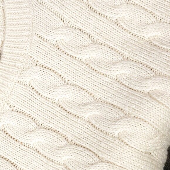 GAP - Classic angora blend cream long sleeve pullover cable knit sweater - Picture 9 of 10